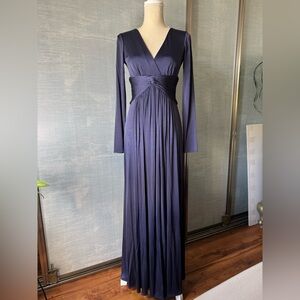 BCBGMaxAzria Deep Blue Long Sleeve “EMBER” Dress, NWT $298 size SP